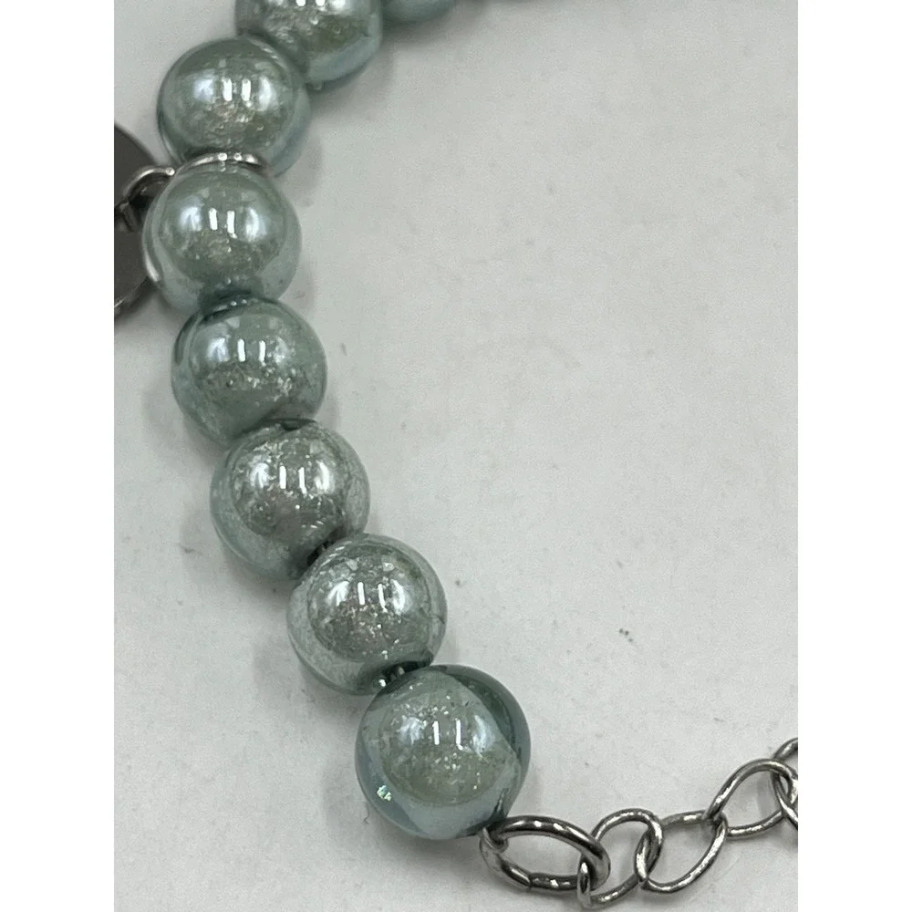 Antica‎ Murrina Venezia Gray Pearl Murano Glass I am Very Romantic Bracelet